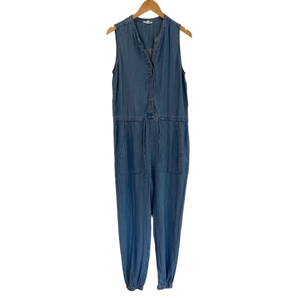 Splendid Brook Chambray Jumpsuit in Medium Indigo - Picture 3 of 9